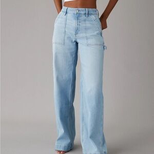 American Eagle Light Blue patch pocket Women's Jeans size 10 NWT